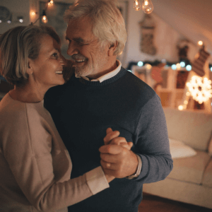 Elderly Couple Dancing - Christmas