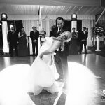 Luke & Brittany striking a pose during their wedding dance choreographed by Dance A Lot Ballroom Studio