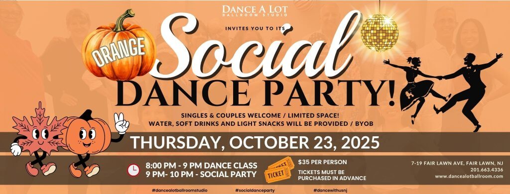 Orange Social Dance Party at Dance A Lot Ballroom Studio