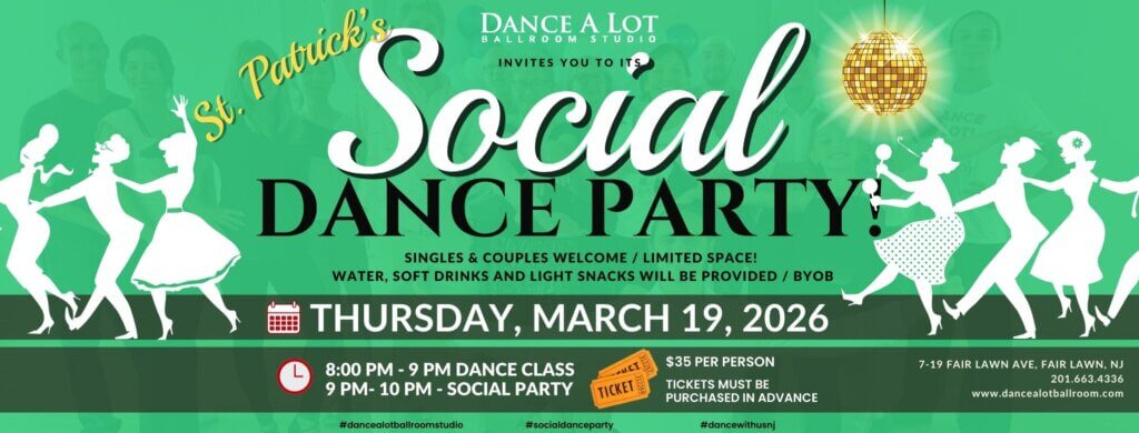 2026 St. Patrick's Dance Party at Dance A Lot Ballroom Studio